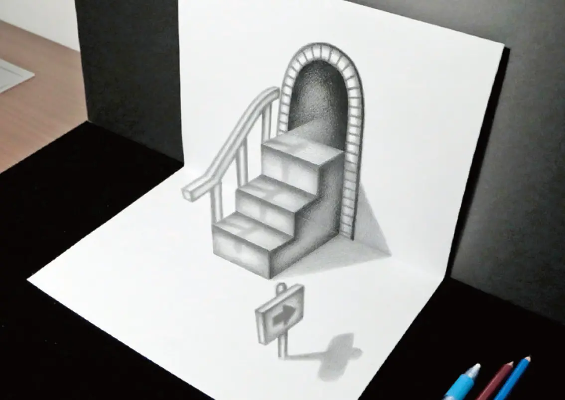 制作過程⑥完成作品が飛び出して見える画像